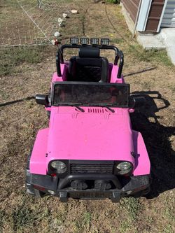 Pink Kids Electric Ride-On Jeep Car