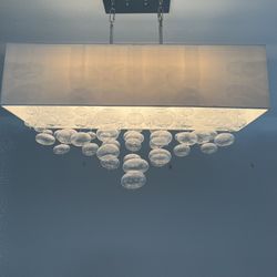  elan Piatt 6 Light Chrome And Glass Chandelier