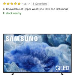 Samsung 65” QLED Q8F TV