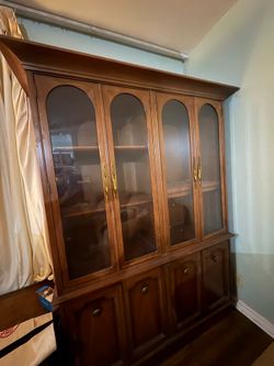 Vintage dish cabinet