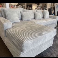 Brand New Comfy Corduroy Sectional Set