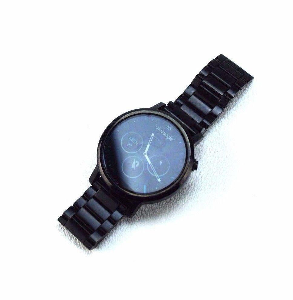 Motorola Moto 360 2nd Gen 46 mm Black Metal Band Watch
