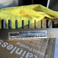 Vintage USA made Staneley 10pc hex & driver set