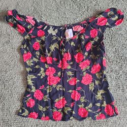 Vintage rose off the shoulder top