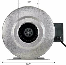 iPower 12" Inline Fan 1060cfm Brand New 120v