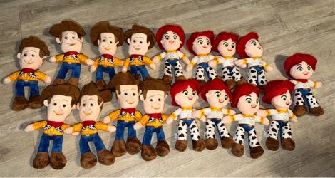 Toy Story Woody & Jessie Plush Dolls Lot
