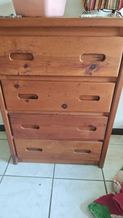 Trendwood bunkhouse, pimento, solid pine chest of drawers
