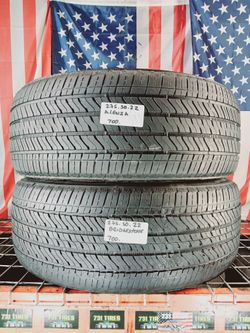 🇺🇸 2 USED TIRES 275/50R22 BRIDGESTONE ALENZA AS/02 ALL SEASON 275 50 22