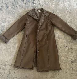Womans L.L.Bean Suede Winter Coat