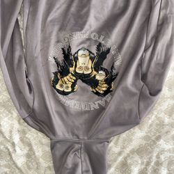 Grey Silver Hoodie Clear Vision