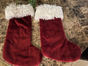 Fur Christmas Stockings 18” - New