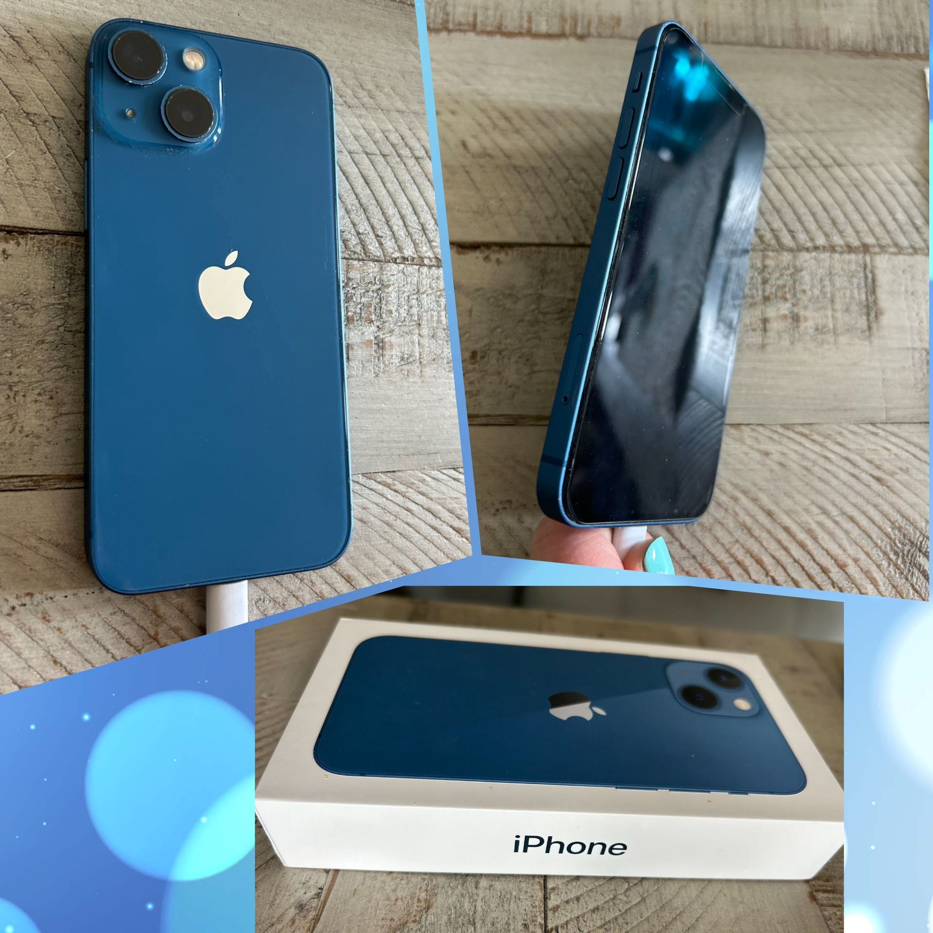 iPhone 13 Mini Blue 128GB MLHQ3LL/A Model A2481 UNLOCKED sim no carrier restrictions 