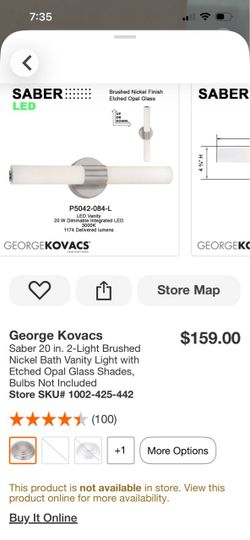 George Kovacs Saber LED Vanity Light