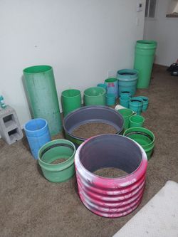 Large Lot of PVC Pipe Sections Various Sizes
