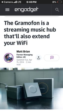 Gramofon Wi-Fi Streaming Music Player And Extender