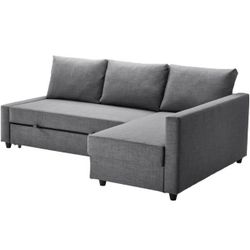 Ikea Gray Sofa Bed with Storage