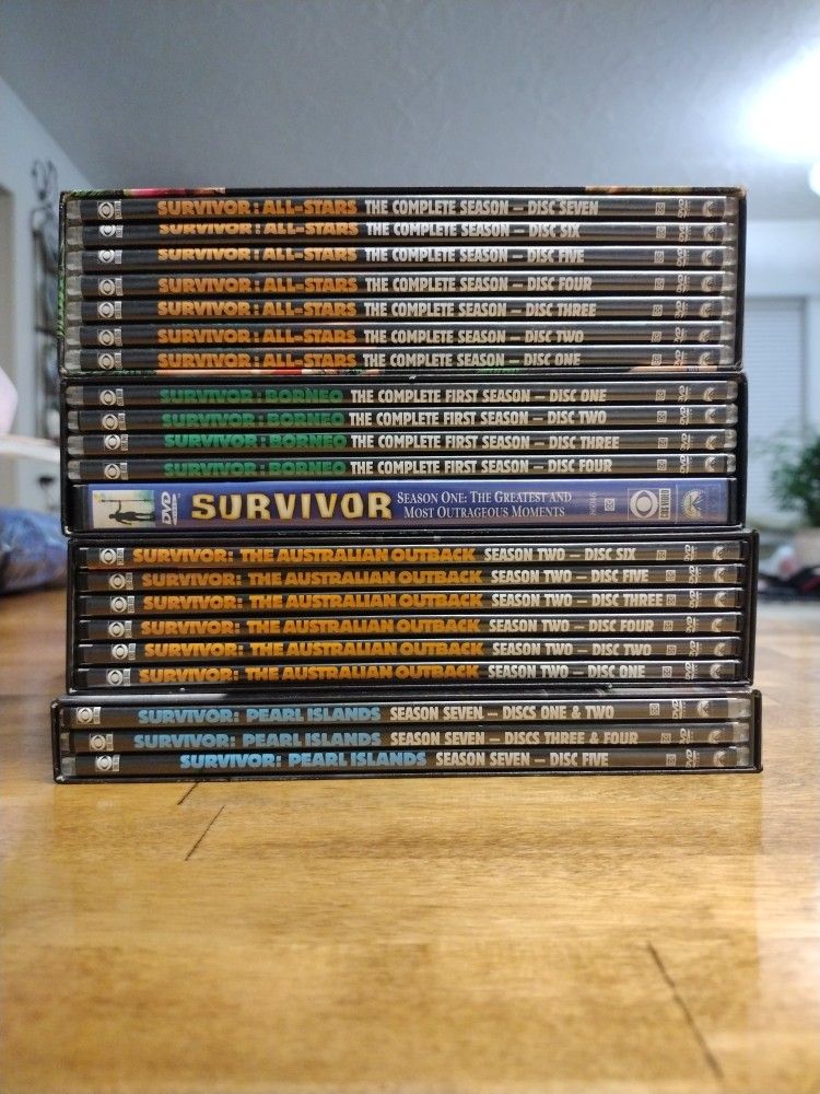 Survivor DVD Disc Box Set Season 1 2 7 All-stars