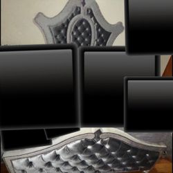 Queen Bed Frame With Mattress Dress And Mirror 2 Night Stand And Chest 