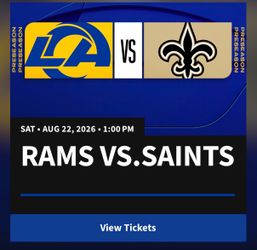 4 Tickets- Rams vs Saints @ Sofi Stadium