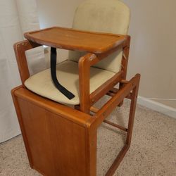 Wooden Highchair for Baby - Brown