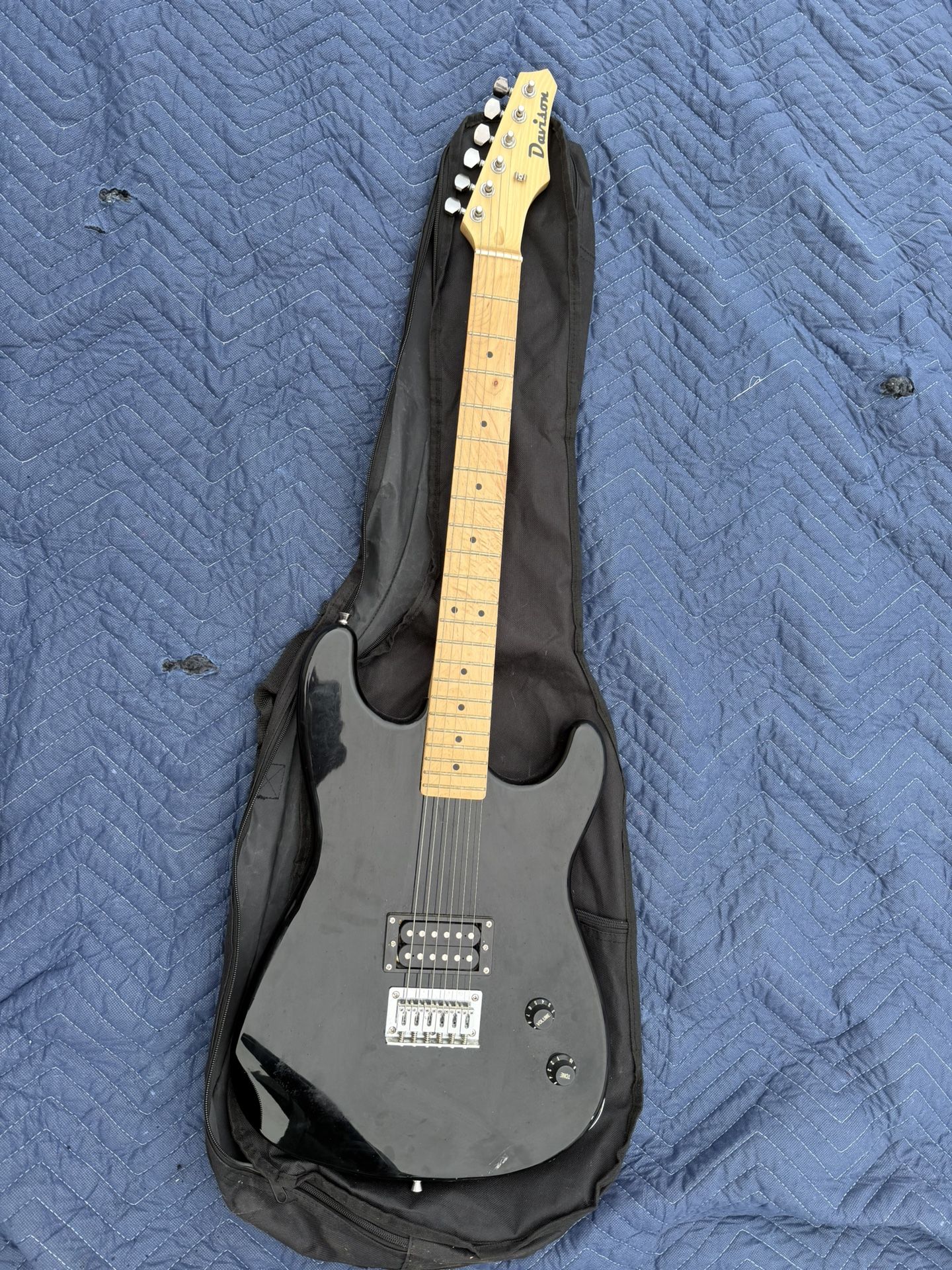 Black Guitar with Case
