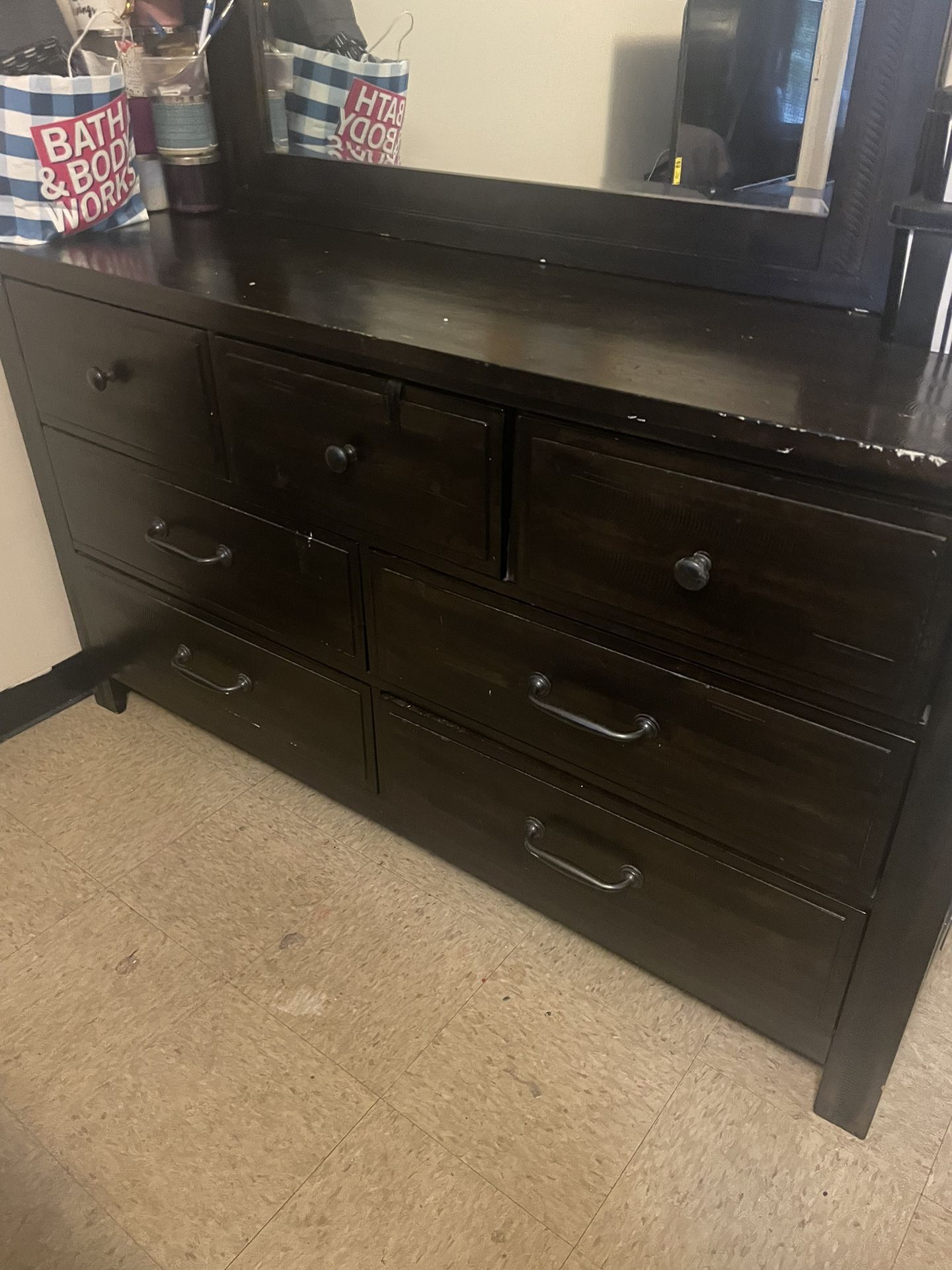 Dresser With A Mirror
