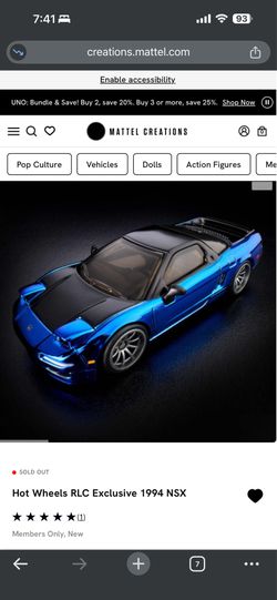 Hot Wheels RLC Exclusive 1994 NSX