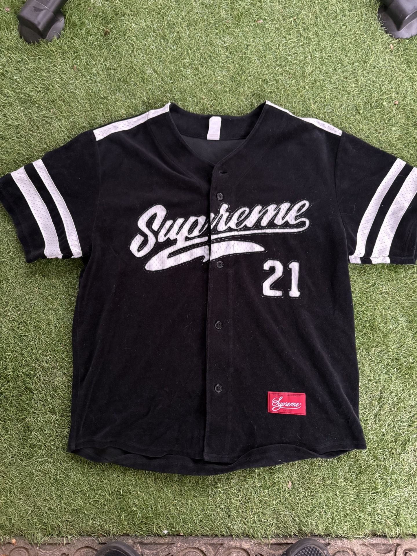 Supreme Velour Baseball Jersey