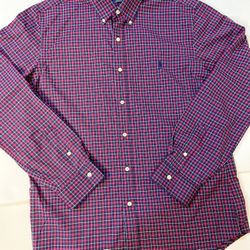 Ralph Lauren Shirt Mens XL Purple Plaid Slim Fit Button Up 