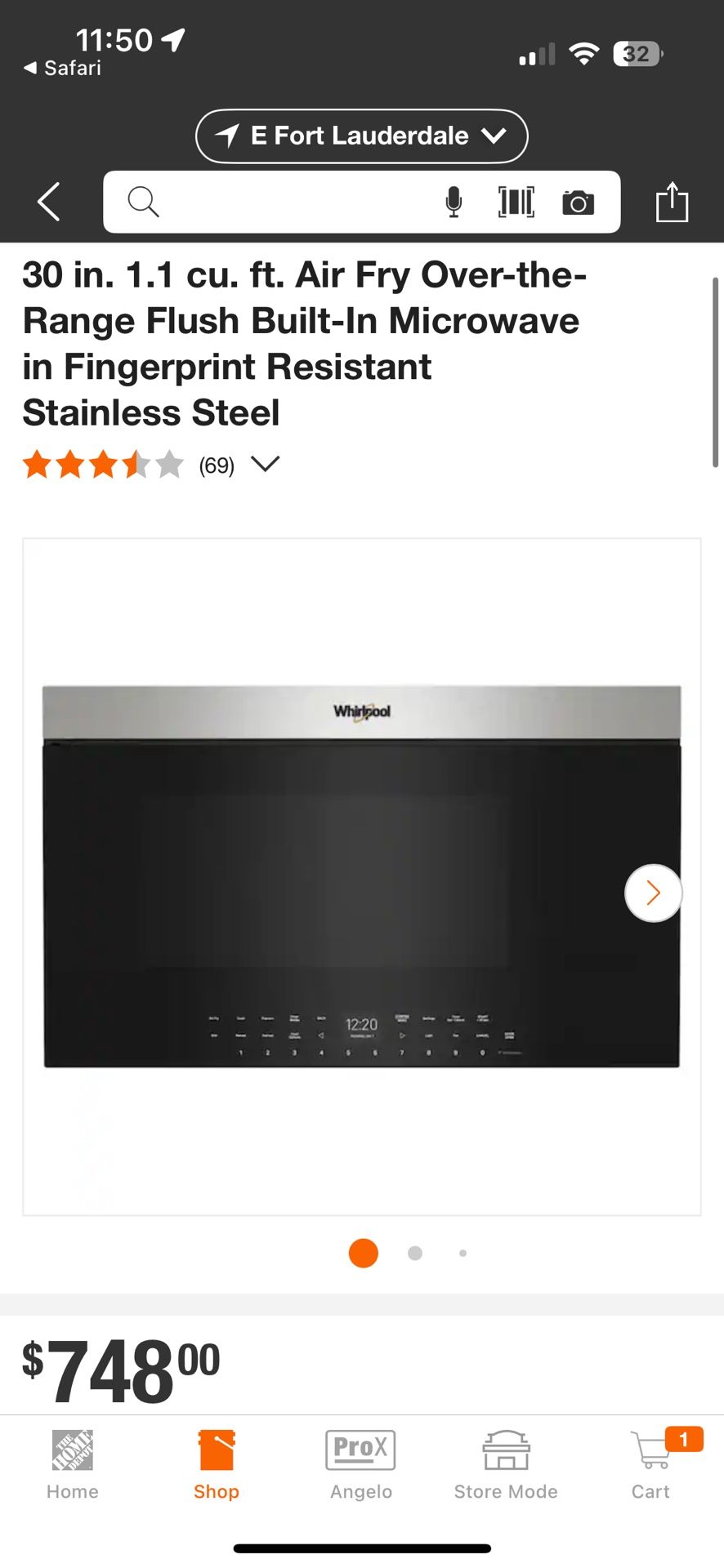 *NEW* Whirlpool Above Range AirFryer Microwave