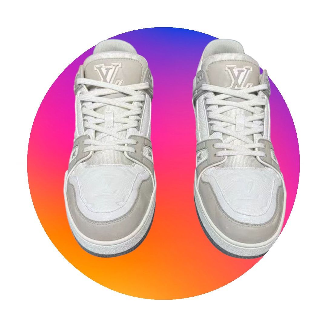 Size 9 Grey And White Trainer Sneaker