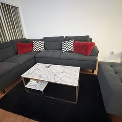 L-Shaped sofa + futton