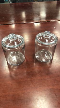 Glass jars and flower vase