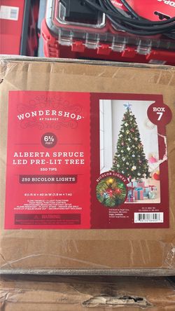 Wondershop 6.5 ft Alberta Spruce LED Pre-Lit Tree