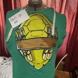 Tmnt Turtle Adult Size Bib Toddler Fabric Handmade 