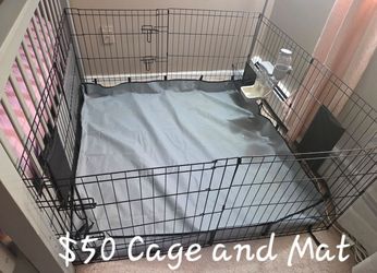 Wire Pet Playpen with Floor Mat