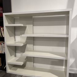 Unique Modern White Bookcase / Shelf Unit