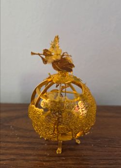 Vtg 2000 Danbury Mint Joy to the World Angel 23kt Gold-Plated Christmas Ornament