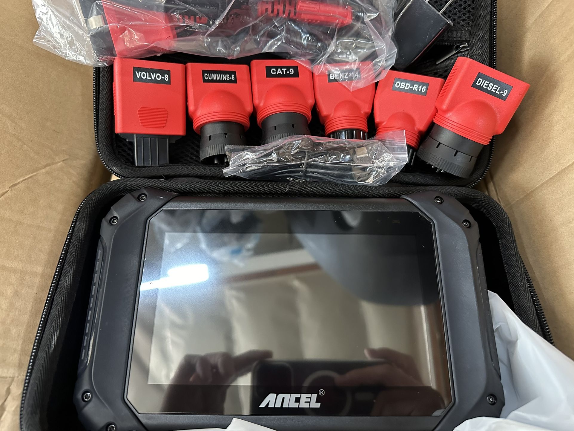 ANCEL V5 HD Heavy Duty Truck Car Scanner, 2024 Elite Bidirectional Diesel Diagnostic Scan Tool ECU Coding, 30+ Resets Full System Diagnostic Reader