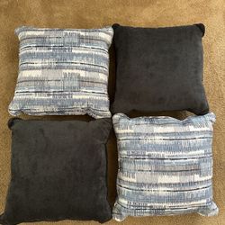 LIVING SPACES sofa couch Throw Pillows Multicolor Blue grey 22”x22”