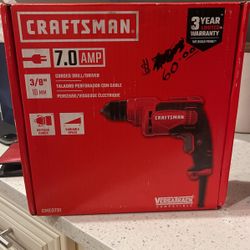 Brand New Craftsman 7.0 Amp 3/8 10mm  Corded Hammer Drill