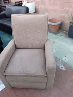 Tan Fabric Upholstered Armchair