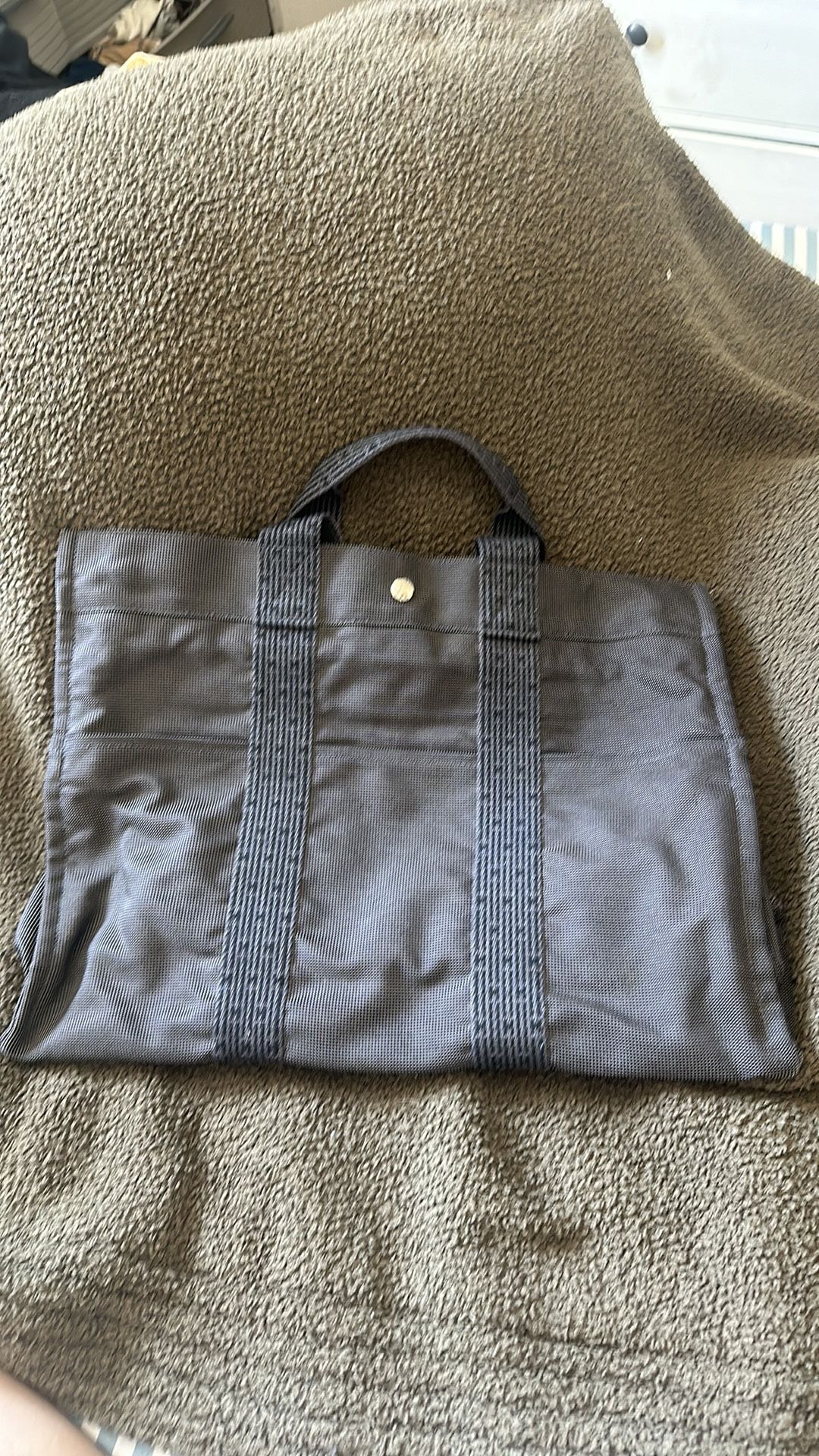 Canvas Hermes Herline tote In Grey