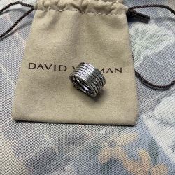 Double X Crossover Ring in Sterling Silver with 18K Yellow Gold 