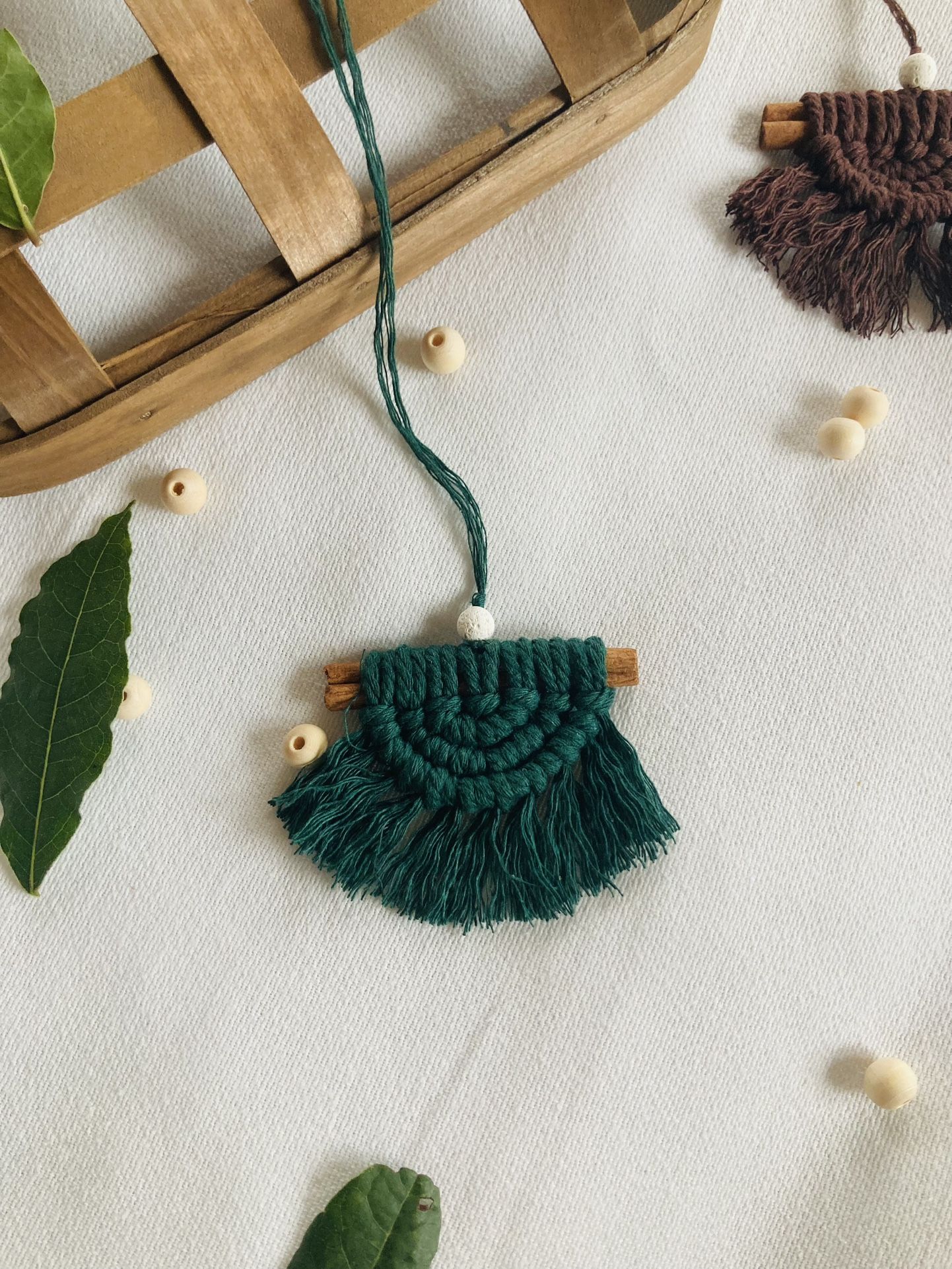 Mini Macrame Car Charm