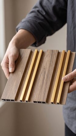 PVC Interior Wall Panels, GOLDEN OAK RIBBED