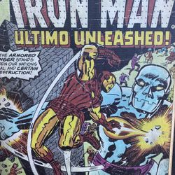 Marvel Comics The Invincible Iron Man Ultimo Unleashed Canvas  20” x 16”