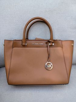Michael Kors Brown Saffiano Leather Satchel Bag