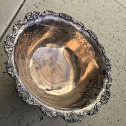 Silver plate vantage bowl