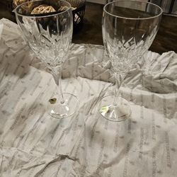2-Waterford Crystal Goblets with stickers 